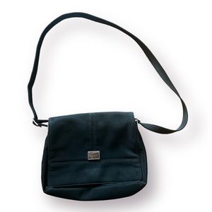 DKNY Camera Strap Shoulder Bag Nylon Crossbody Purse Small Black Mini Bag 8”x10”